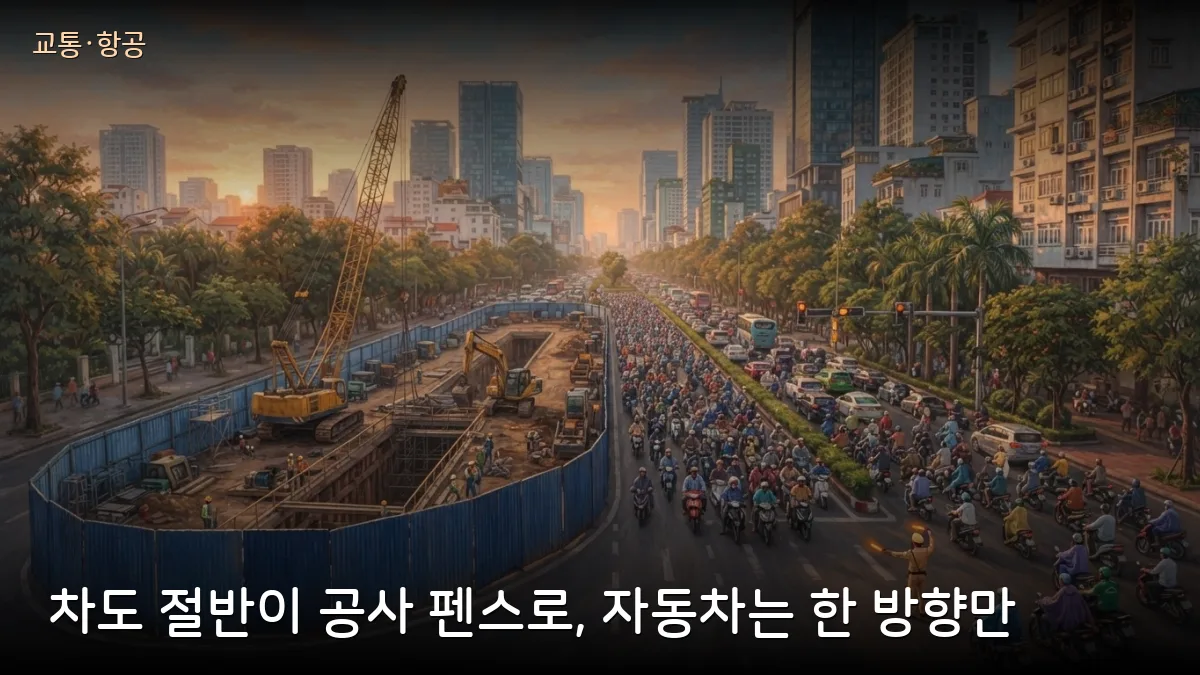 호찌민 메트로 2호선 공사로 9월 16일부터 떤끼떤뀌 등 일방통행 — 3년 넘게 이어집니다