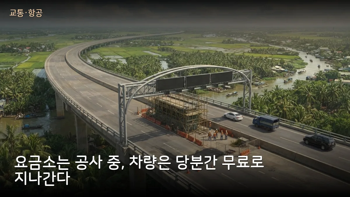 껀터–까마우 고속도로 통행료 9월 15일 징수 연기 — 메콩델타 가는 차량 당분간 무료