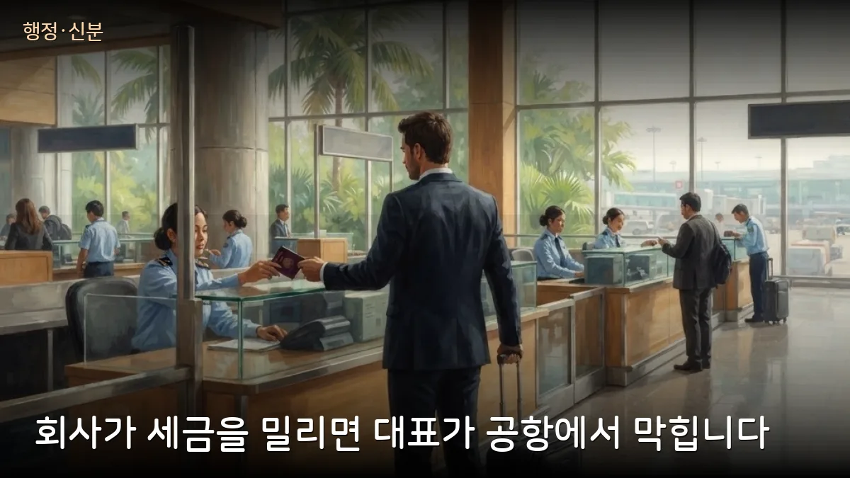 뱀부항공 전 회장 출국 일시정지 — 법인 세금 체납이면 대표가 공항에서 막힙니다