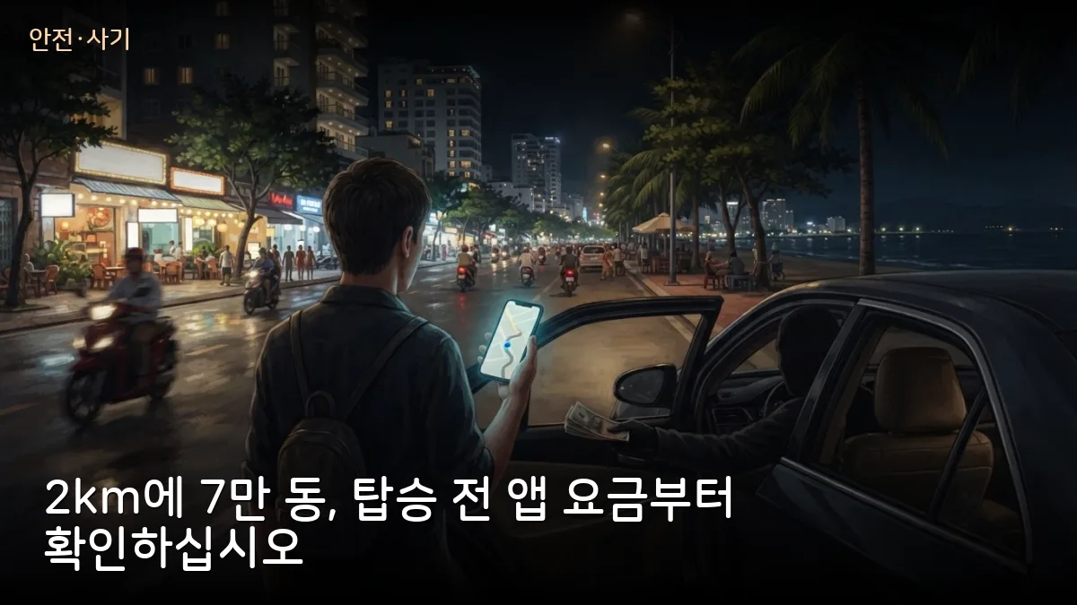 꾸이년 2km 택시에 7만 동 바가지, 운수조합 과태료 8,800만 동… 여행자 대처법