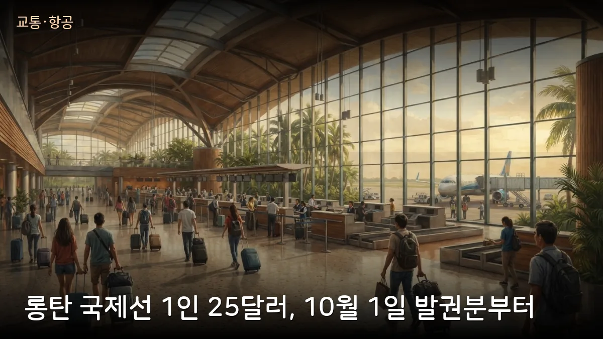 롱탄 신공항 국제선 승객 서비스 요금 1인 25달러, 떤선녓보다 5달러 비싸