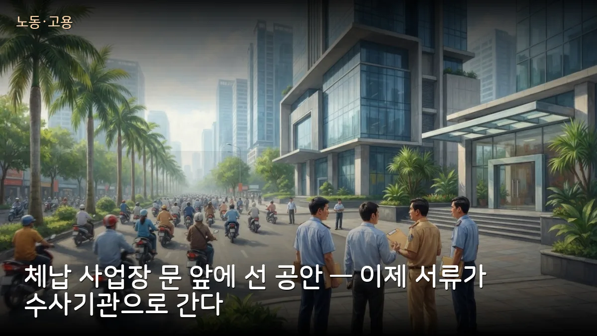 호치민 공안, 사회보험 체납 사업장 직접 수사 — 직원 둔 교민 사업주가 확인할 것
