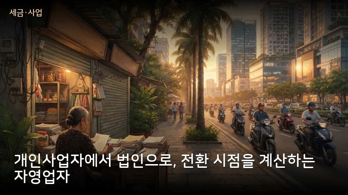 베트남, 개인사업자의 법인 전환 지원안 초안 — 교민 자영업자가 시점을 계산할 때