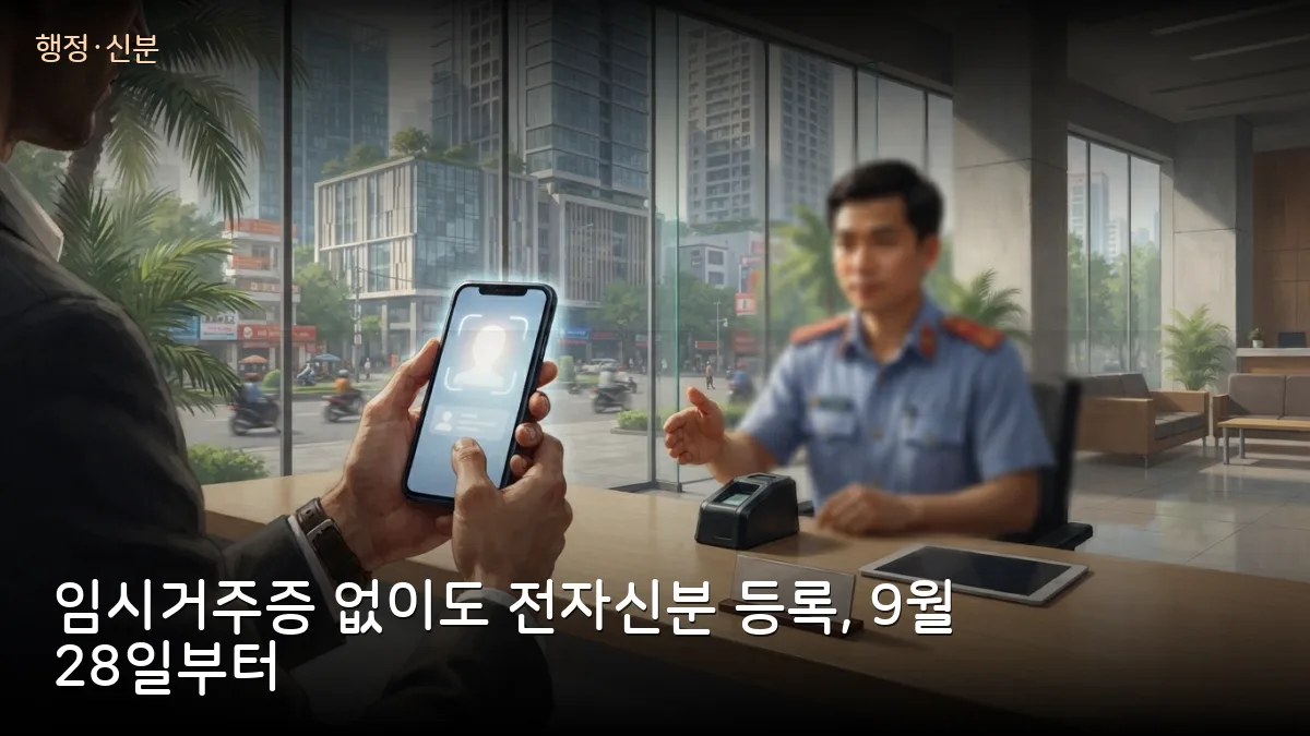 베트남 체류 외국인 전자신분 등록 규정 개정 — 9월 28일 시행, 임시거주증 없어도 가능