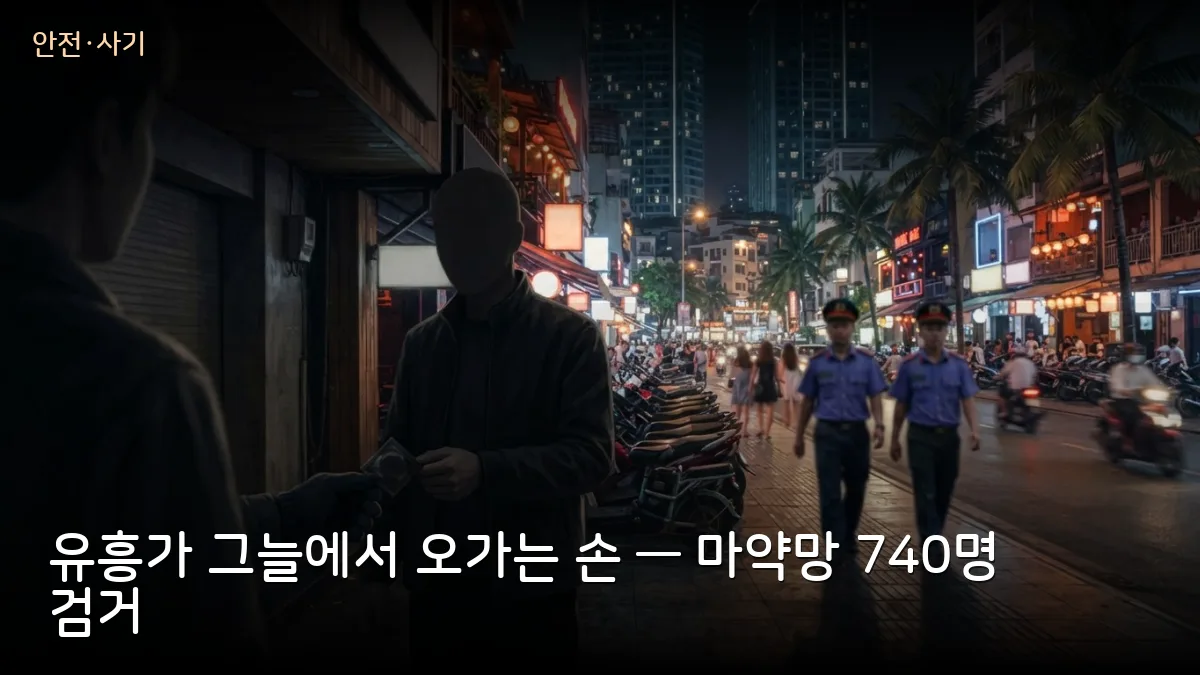 마약 유통망 740명 검거·540명 입건 — 베트남 유흥가에서 교민이 조심할 것
