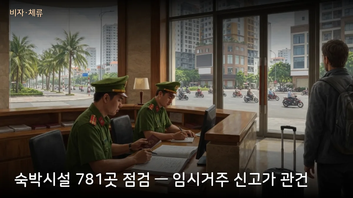 다낭, 외국인 체류 집중단속 — 숙박시설 34곳·외국인 33명에 6억8,900만동 부과