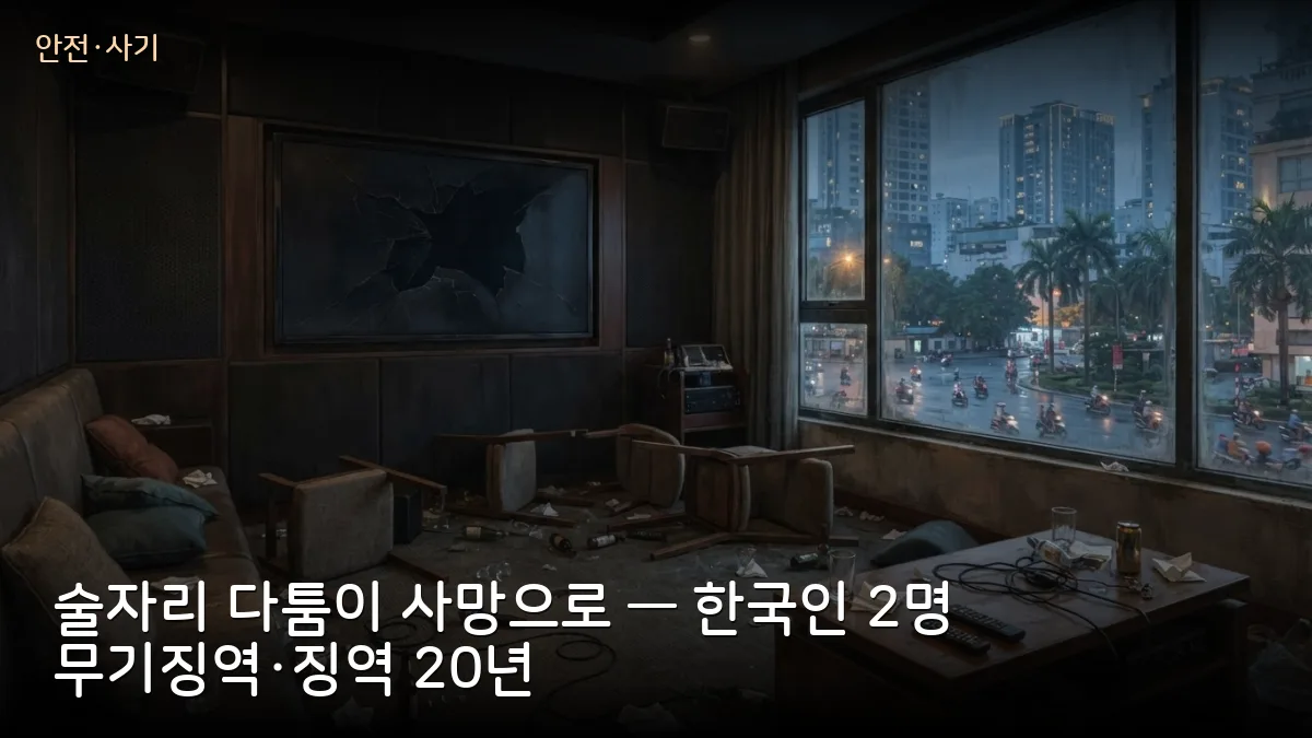 호찌민 한인 식당 주인 폭행 사망 — 한국인 2명에 무기징역·징역 20년
