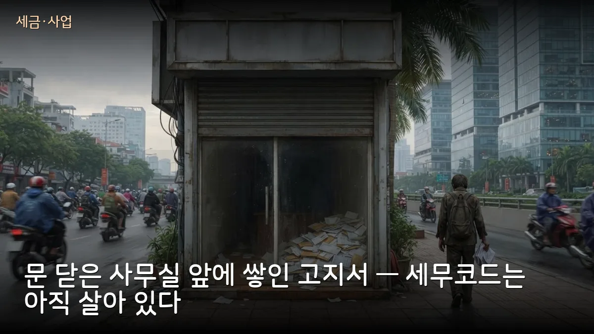 영업을 안 해도 세금은 쌓입니다 — 베트남 휴면 법인, 세무코드부터 닫아야 합니다