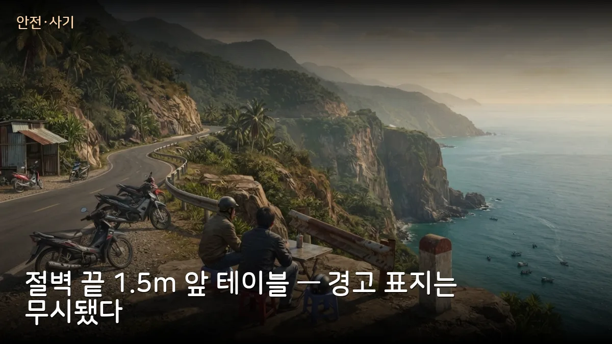 나트랑 여행자 주의 — 르엉선 고개 절벽에 무허가 전망 카페 난립, 당국 단속반 구성 예고