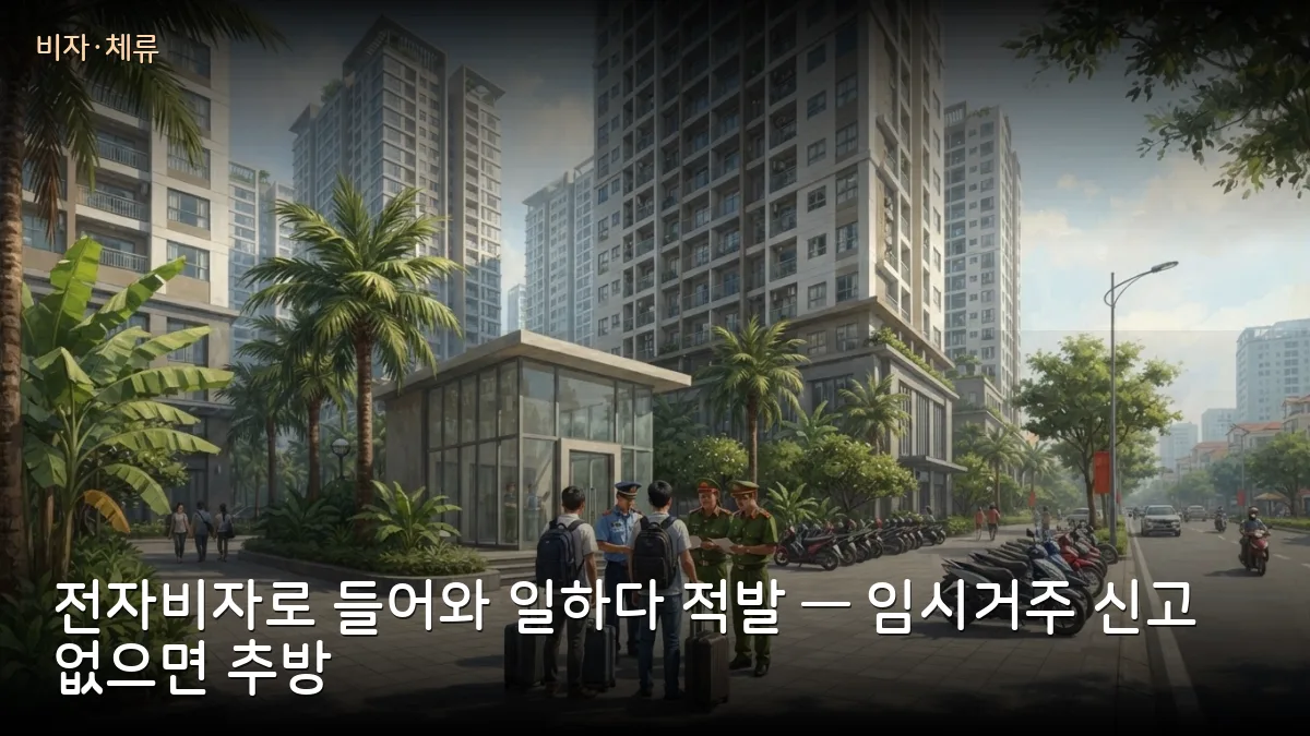호치민 공안, 한국인 6명 적발해 추방 — 전자비자 입국 후 구직·체류신고 누락