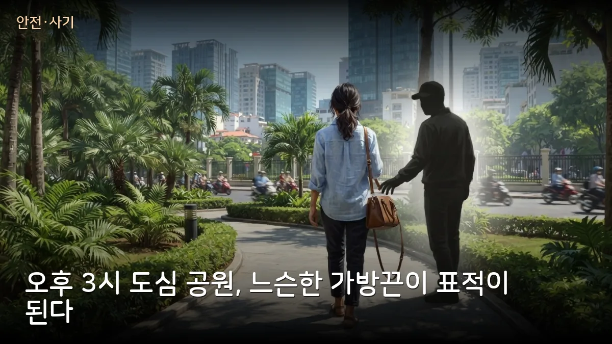 호치민 벤탄 23-9 공원서 대낮 여성 폭행·가방 강탈… 4명 1시간여 만에 검거