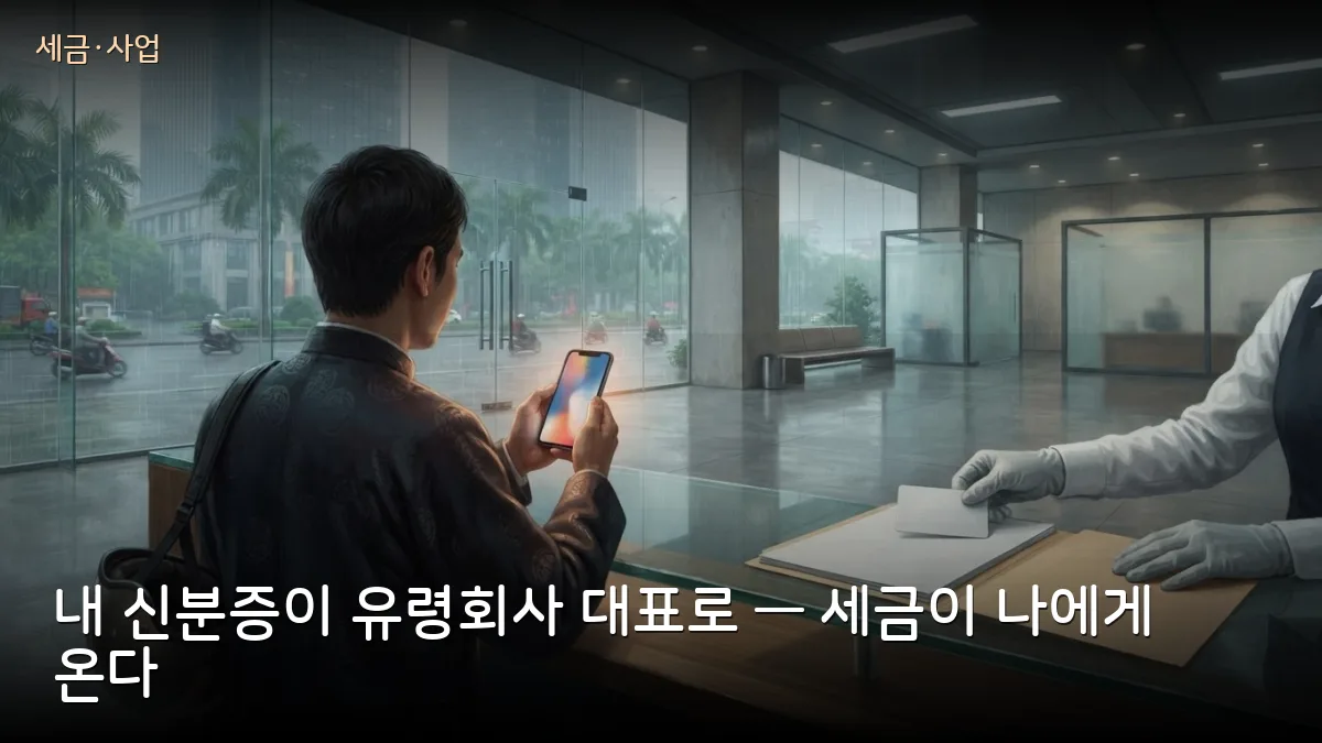 모르는 새 회사 대표로 등록 — 명의도용 확인법과 하노이 세무 콜센터 1900.886.889