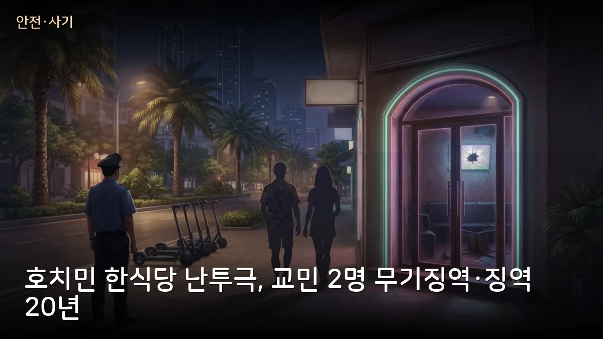 호치민 한식당 난투극으로 한국인 업주 사망 — 가해 교민 2명, 무기징역과 징역 20년