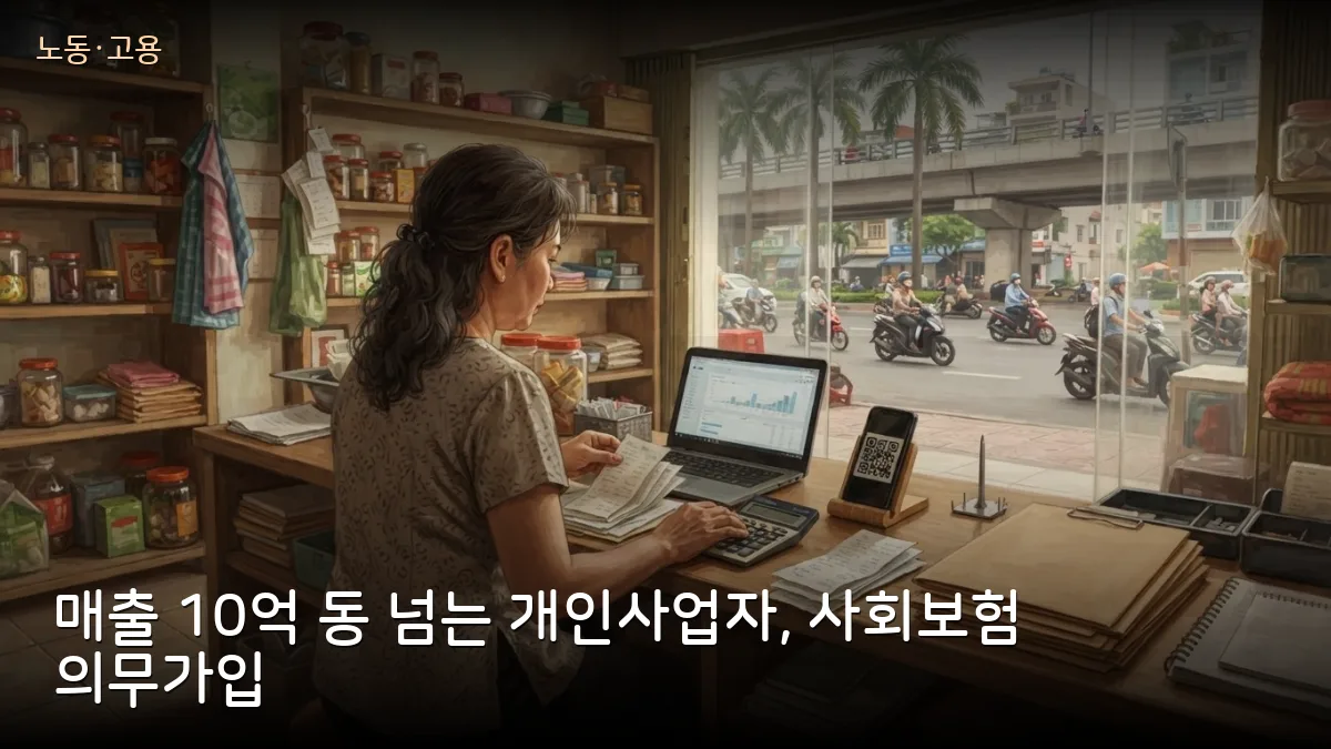 베트남 개인사업자도 사회보험 의무가입 — 연매출 10억동 넘으면 대상입니다