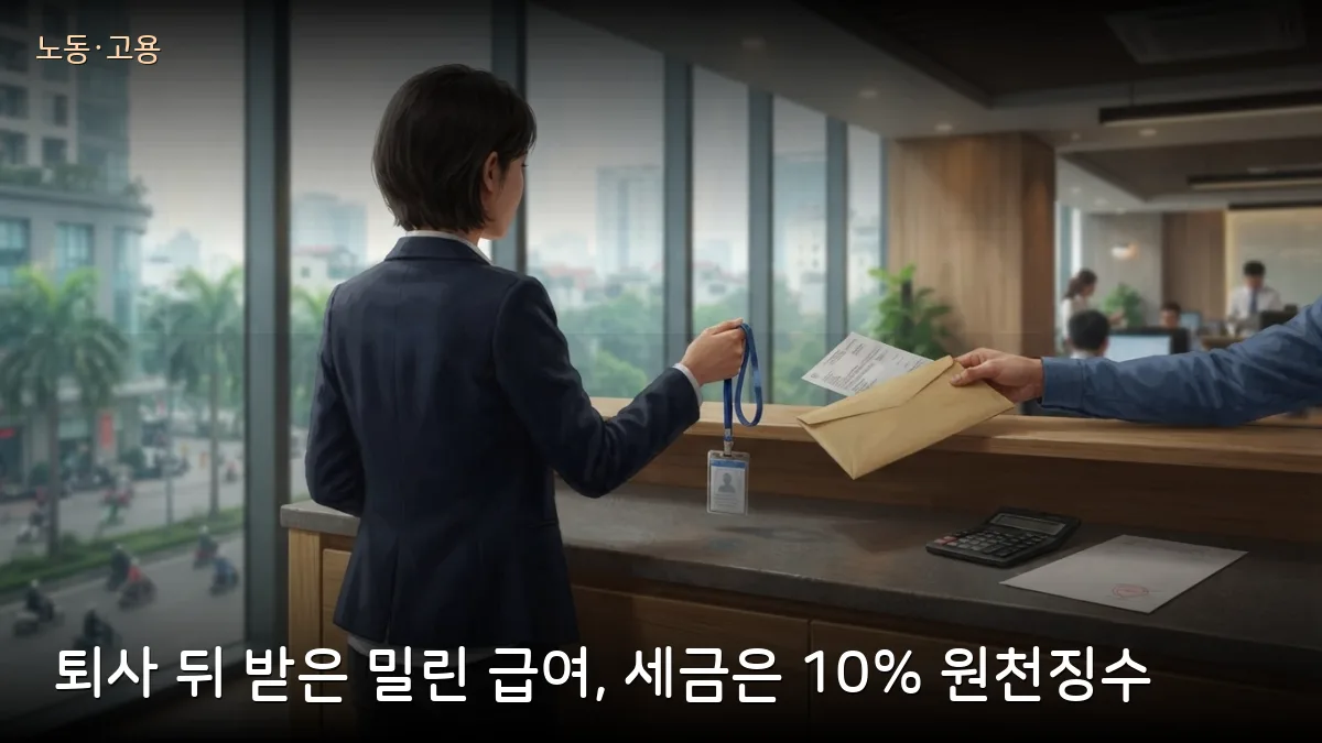퇴사 뒤 받은 밀린 급여는 개인소득세 10% 원천징수 — 베트남 하노이 세무당국 답변