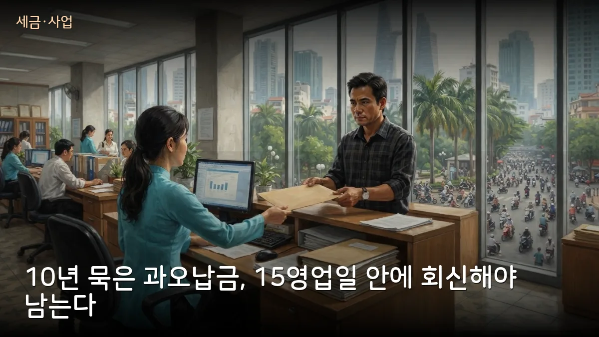 호찌민 278개 기업, 10년 지난 과오납 세금 소멸 위기 — 15영업일 안에 회신해야 합니다