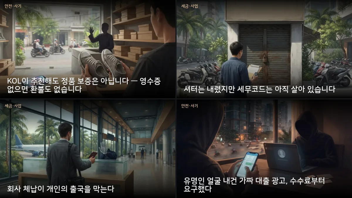 9월 5-6일 베트남 — 체납 440억 동 출국금지, 폐업해도 남는 세무코드, 건설 과태료 신설