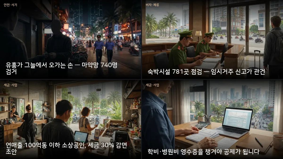 9월 7-8일 베트남 — 다낭 체류 집중단속, 개인사업자 세금 30% 감면 초안