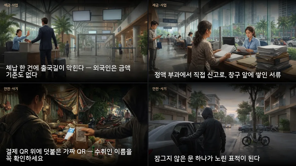 9월 9-10일 베트남 소식 — 체납 시 출국 보류·개인사업자 세무 개편·외국인 분양 쿼터 처분