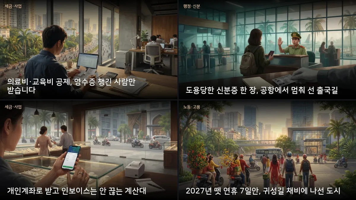 9월 11-12일 베트남 — 남부 침수 13일 정점, 개인계좌 매출 세무 단속, 의료·교육비 공제 신설