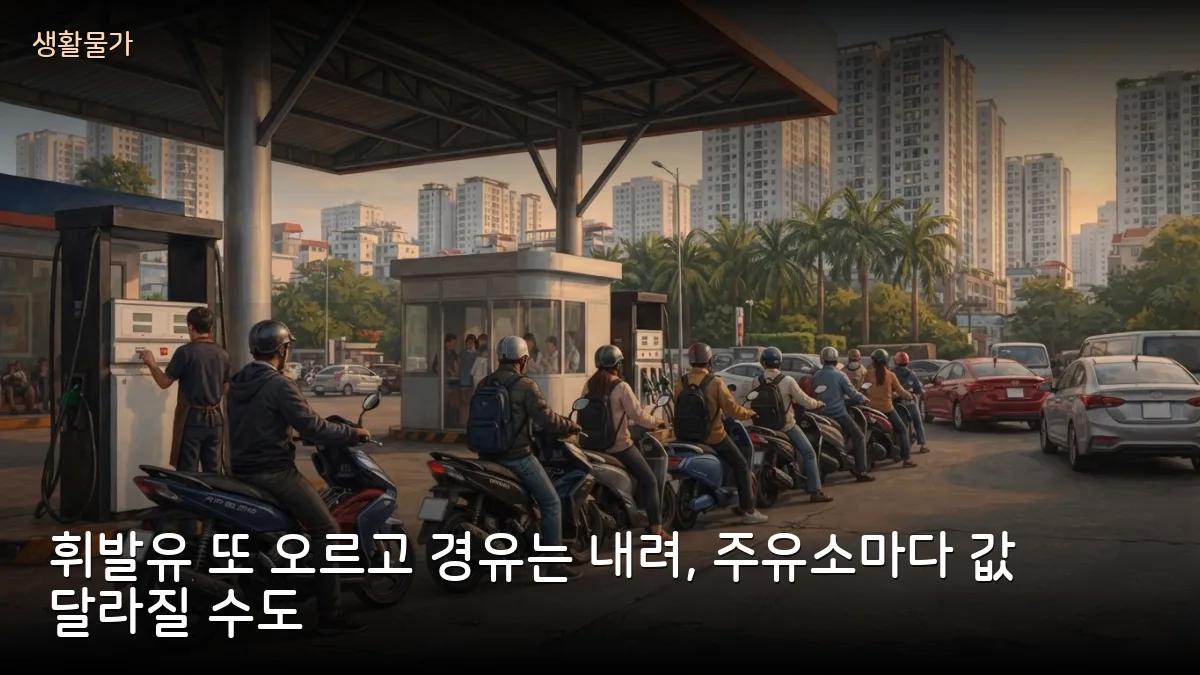 휘발유 E10 리터당 2만7천동 넘고 경유는 780동 인하…오토바이·차량 운전자가 알아둘 새 가격
