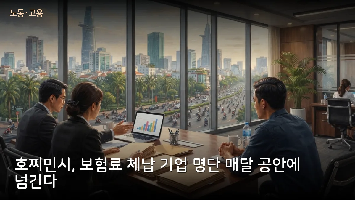 호찌민시, 사회·건강·실업보험 체납 기업 명단 매달 공안 통보… 현지 직원 둔 한인 업체 점검 사항
