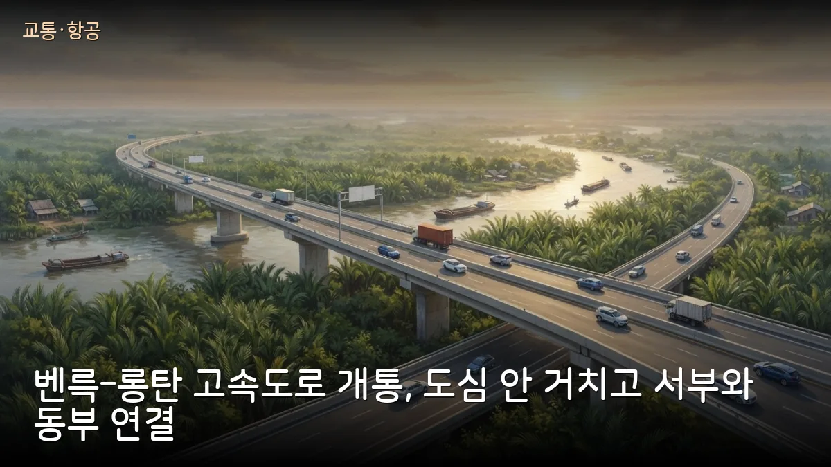 벤륵–롱탄 고속도로 10월 1일 전 구간 개통, 메콩델타·동나이 오가는 차량 이용자가 알아둘 점