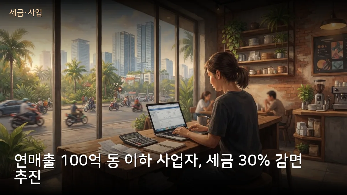 연매출 100억 동 이하 기업·자영업자 세금 30% 감면 시행령 추진, 적용 시점은 아직 미정