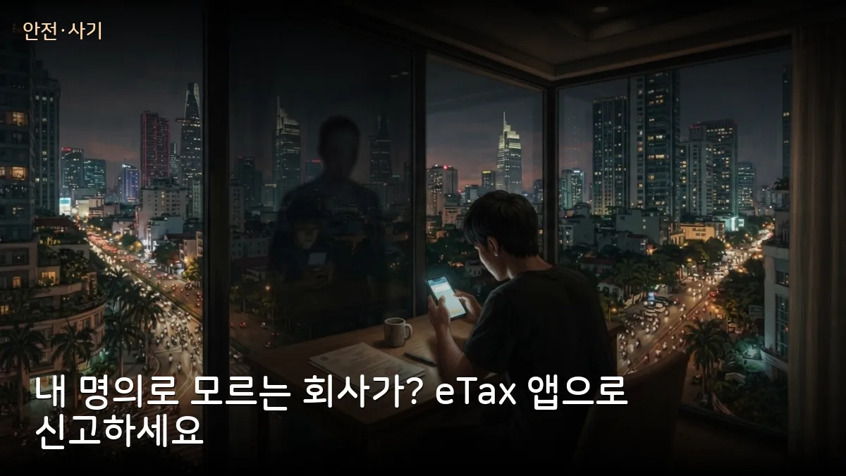 베트남 세무국, 내 명의로 모르는 회사가 세워졌을 때 eTax Mobile 앱으로 신고하는 방법 안내