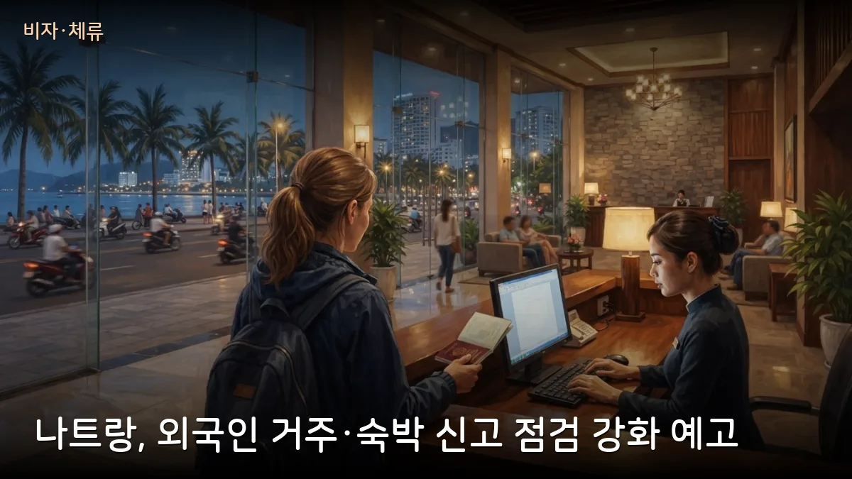 나트랑, 관광 치안 강화하며 외국인 거주·숙박 신고 점검 예고…교민은 서류 미리 챙겨야