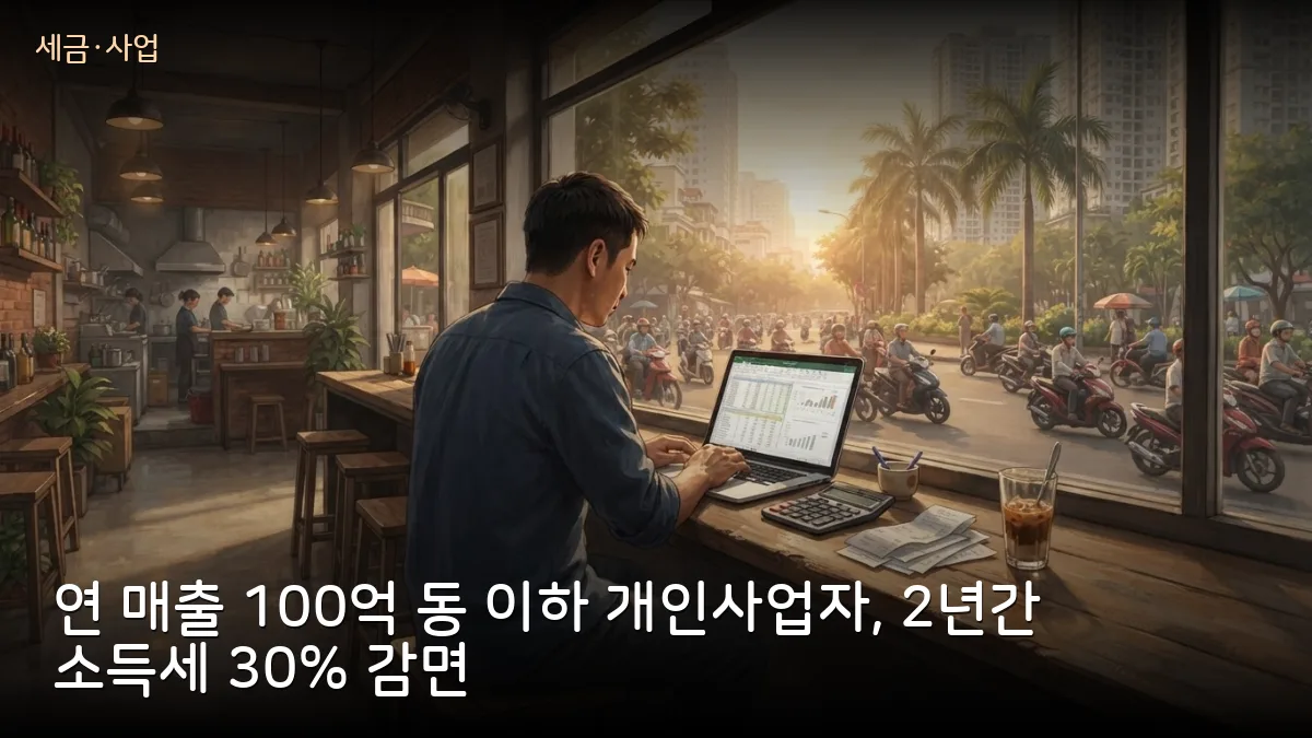 베트남 개인사업자 소득세 30% 감면, 여러 업종 겸업 시 신고 방법도 정리돼