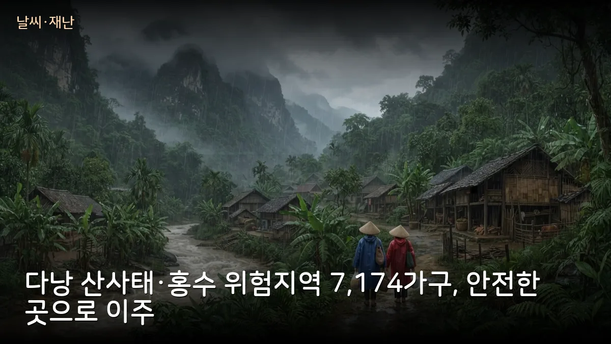 다낭시, 산사태·홍수 위험지역 7,174가구 이주안 통과…우기 산간 방문 교민·여행자 유의