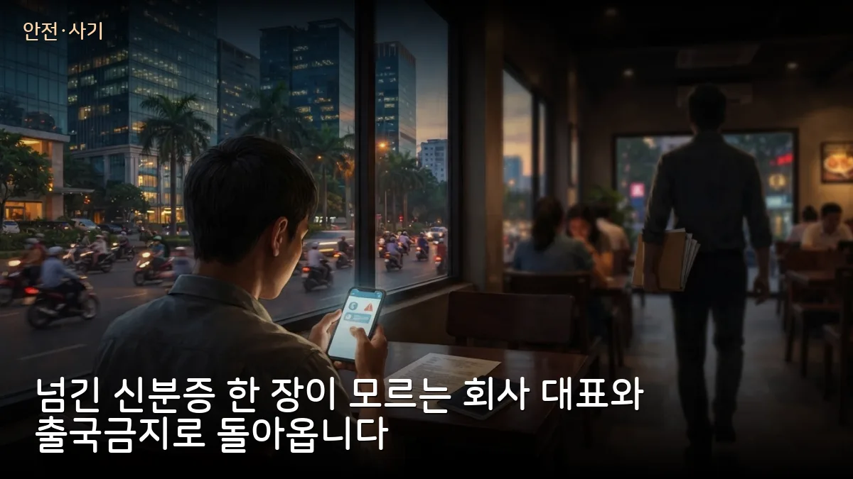 신분증 사본 넘겼다가 모르는 회사 대표로…베트남 명의도용 법인 4,000건, 출국금지까지