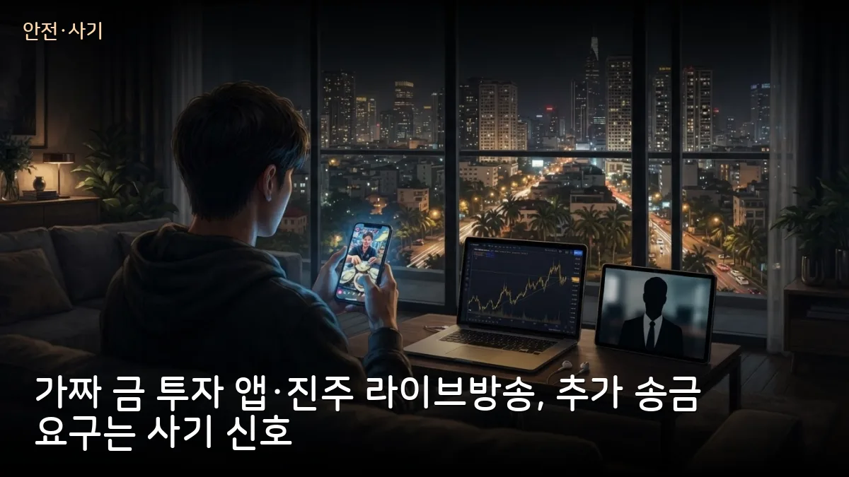 가짜 금 투자 앱·변호사 사칭 2차 사기·진주 라이브방송 사기, 베트남 공안 경고