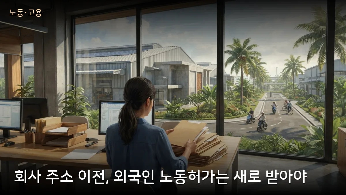 회사 주소를 옮기면 외국인 노동허가를 새로 받아야 합니다 — 지금은 연장·재발급이 안 됩니다