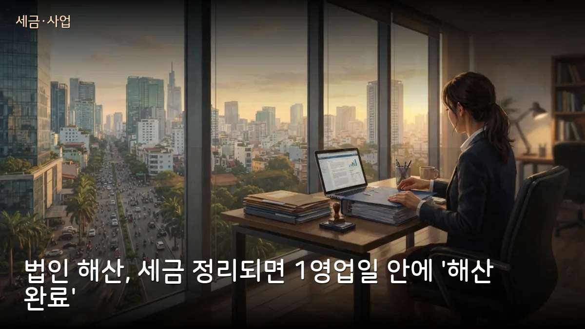 베트남 법인 해산, 세금 정리되면 1영업일 안에 