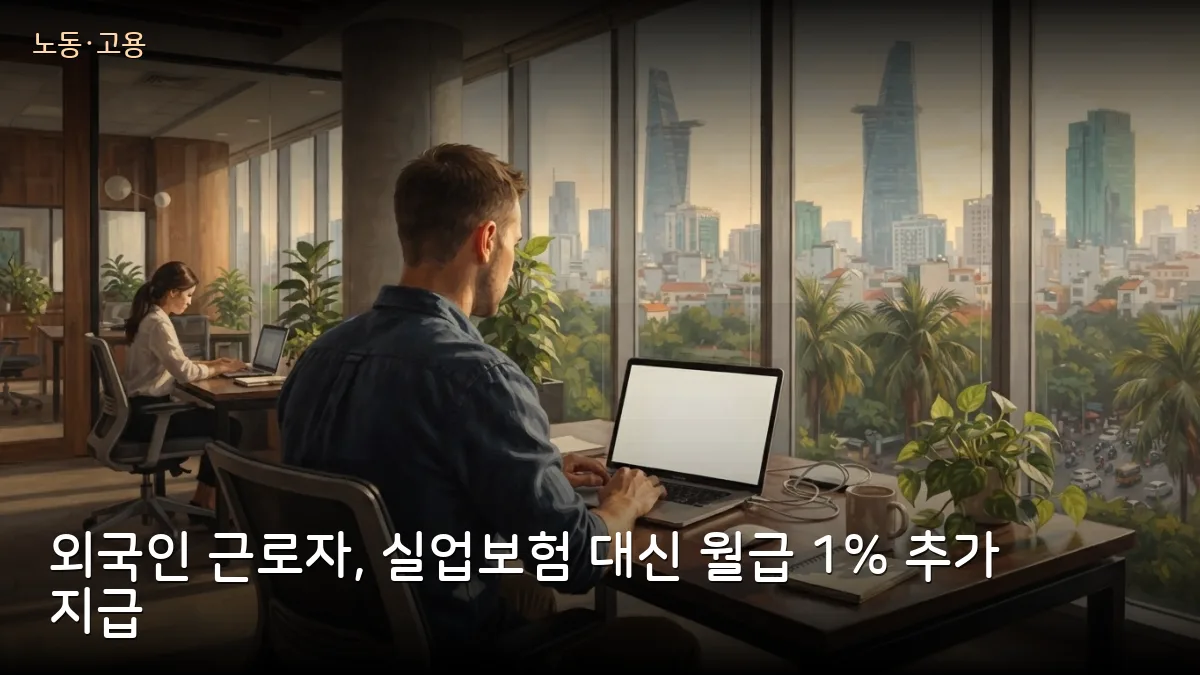 베트남 외국인 근로자, 실업보험 대신 월급 1% 추가 지급 대상… 한국인 직원·고용 업체 확인할 점