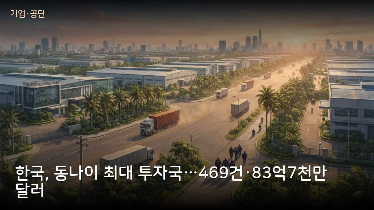 한국, 동나이 최대 투자국 469건·83억7천만 달러…공단 진출 기업·주재원이 볼 점