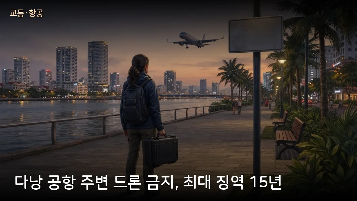 다낭 공항 주변 드론 비행 금지 표지판 설치…드론 챙긴 여행자, 벌금 최대 4천만 동