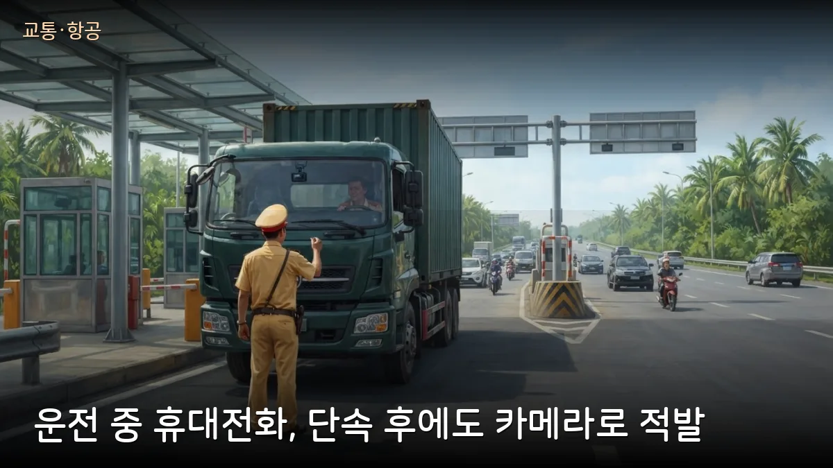 운전 중 휴대전화, 단속 10분 뒤에도 카메라로 적발…과태료 앱 처리 추진