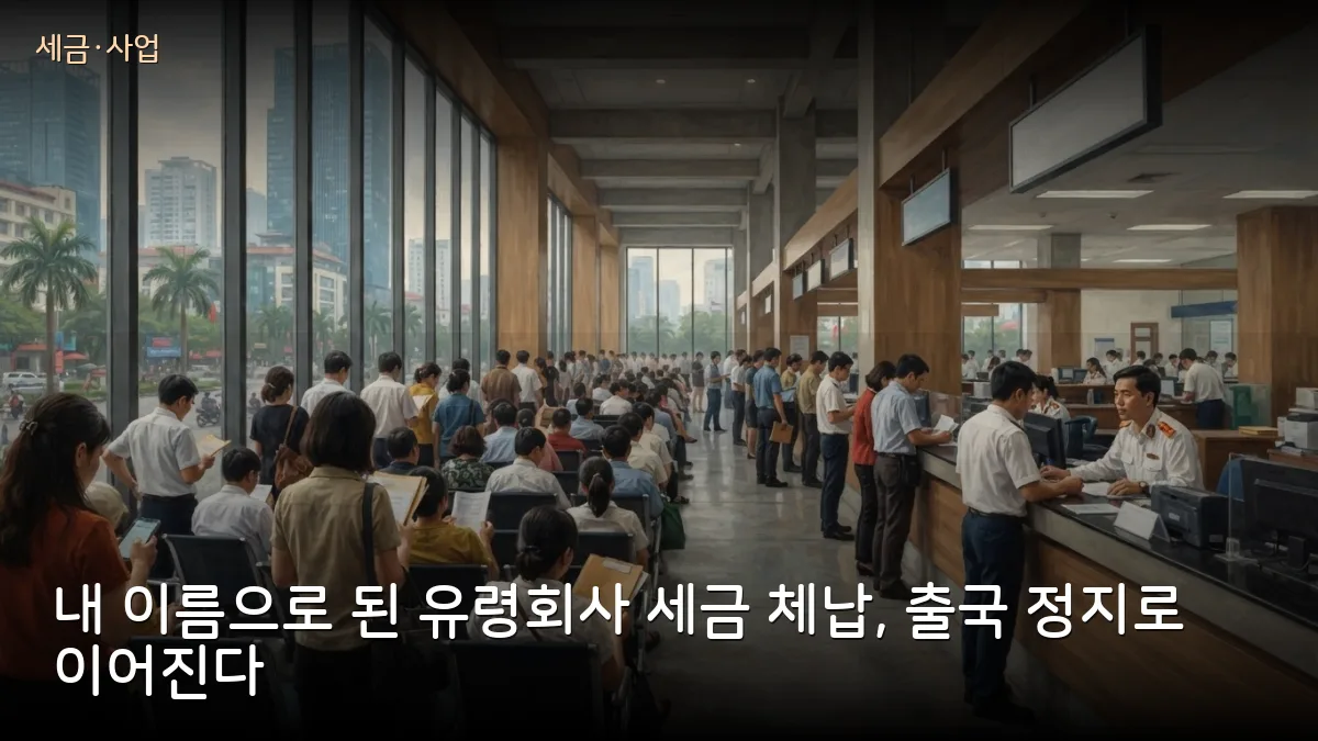 모르는 유령회사 세금 체납으로 출국 정지 통보, 베트남 법인 대표·명의 확인법