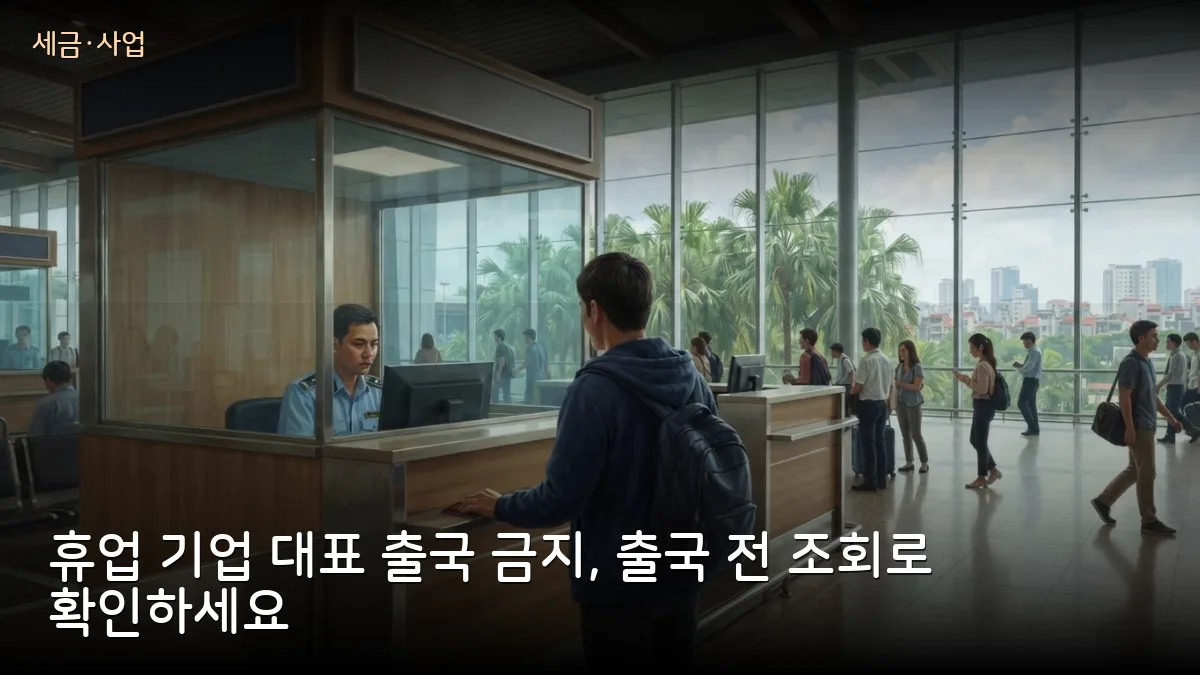 후에 세무당국, 휴업 상태 기업 대표 출국 일시금지…10월 20일부터 적용