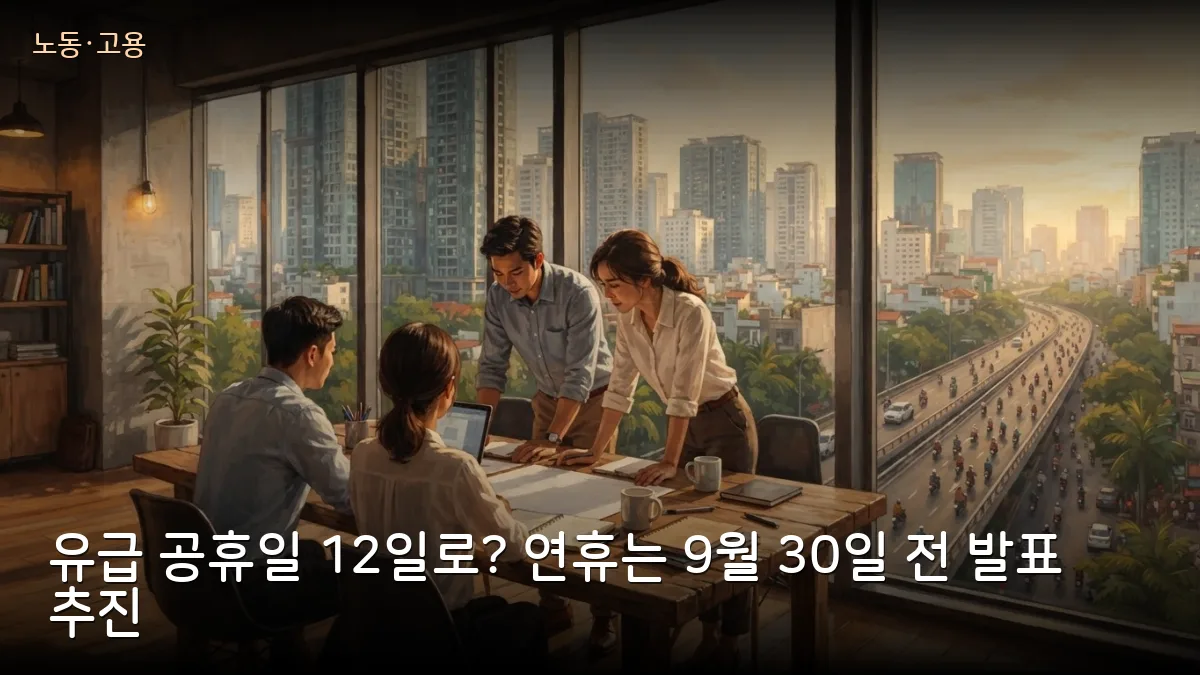 베트남 국회, 유급 공휴일 하루 추가 검토…연휴 일정 9월 30일 전 발표안도 함께