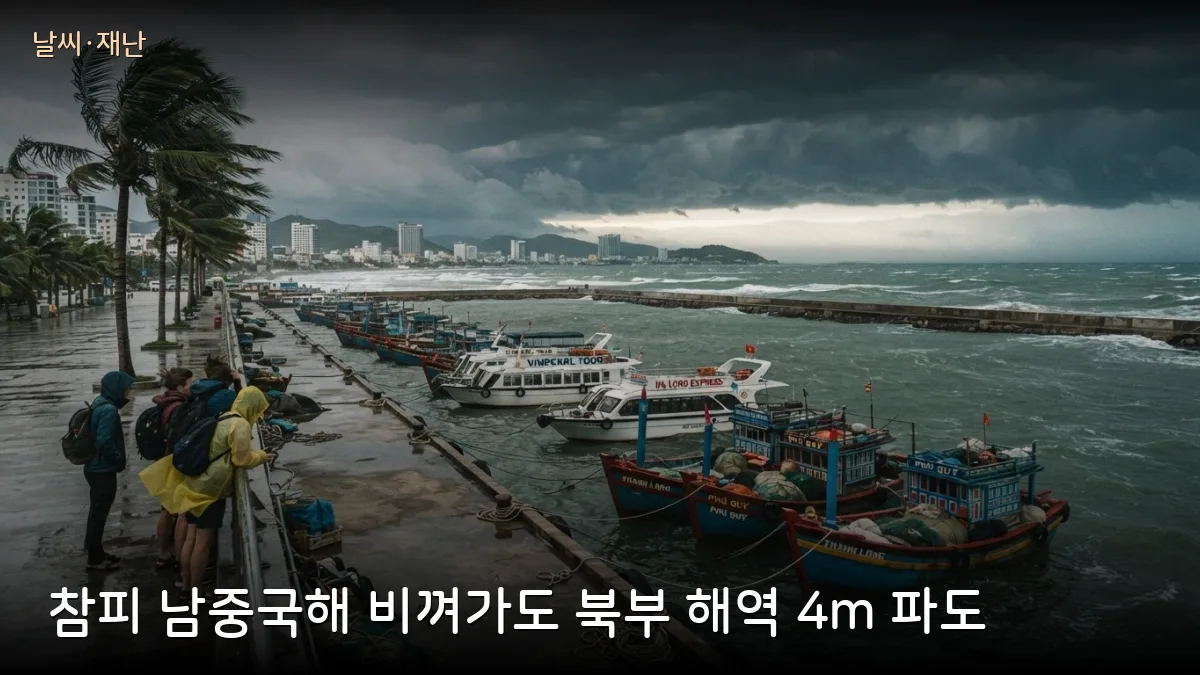 슈퍼태풍 참피 남중국해 비껴가도 북부 해역엔 9급 돌풍·4m 파도, 섬·크루즈 여행자 확인할 점