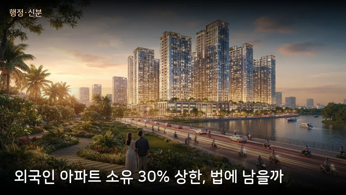 외국인 아파트 소유 상한 30%, 법에 남길까…베트남 국회 주택법 개정 논의