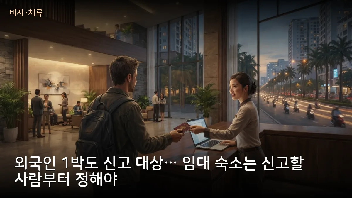 외국인은 1박만 묵어도 숙소가 임시거주 신고해야… 집을 빌려주거나 빌려 쓰는 교민이 확인할 점