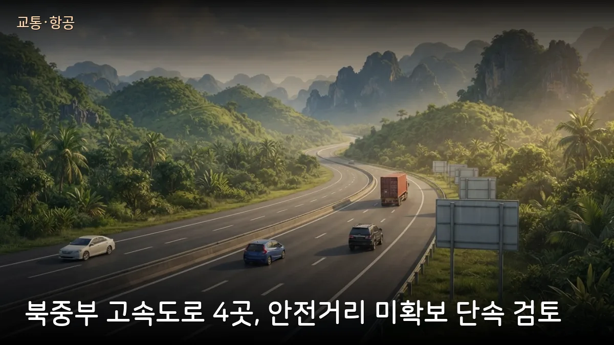 베트남 북중부 고속도로 4곳에서 