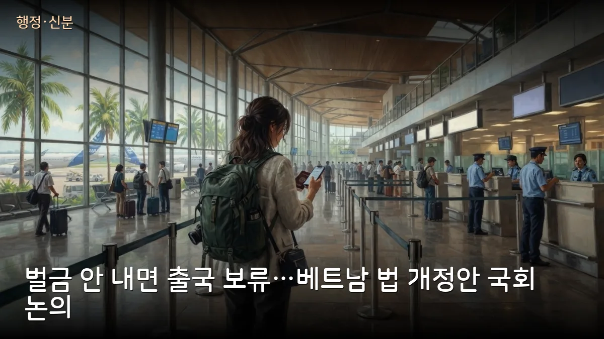 벌금 안 내면 출국 보류…베트남 행정위반처리법 개정안 국회 논의, 교민도 확인 필요