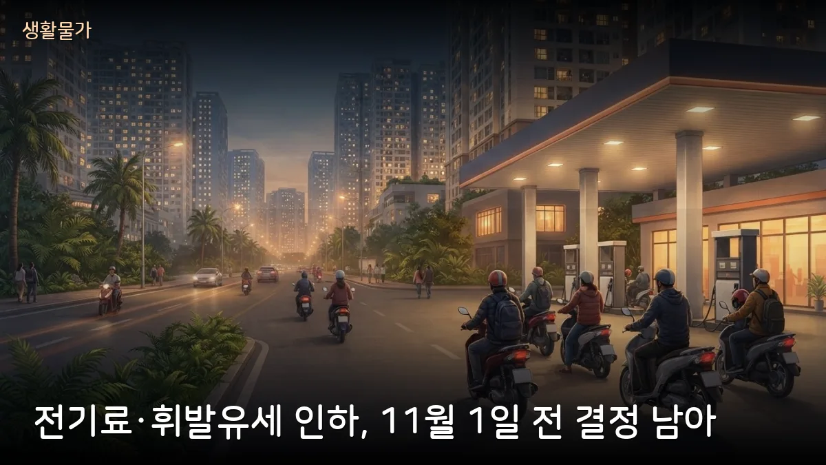 베트남 정부, 11월 1일부터 전기요금 인하·휘발유 특별소비세 0% 검토 지시