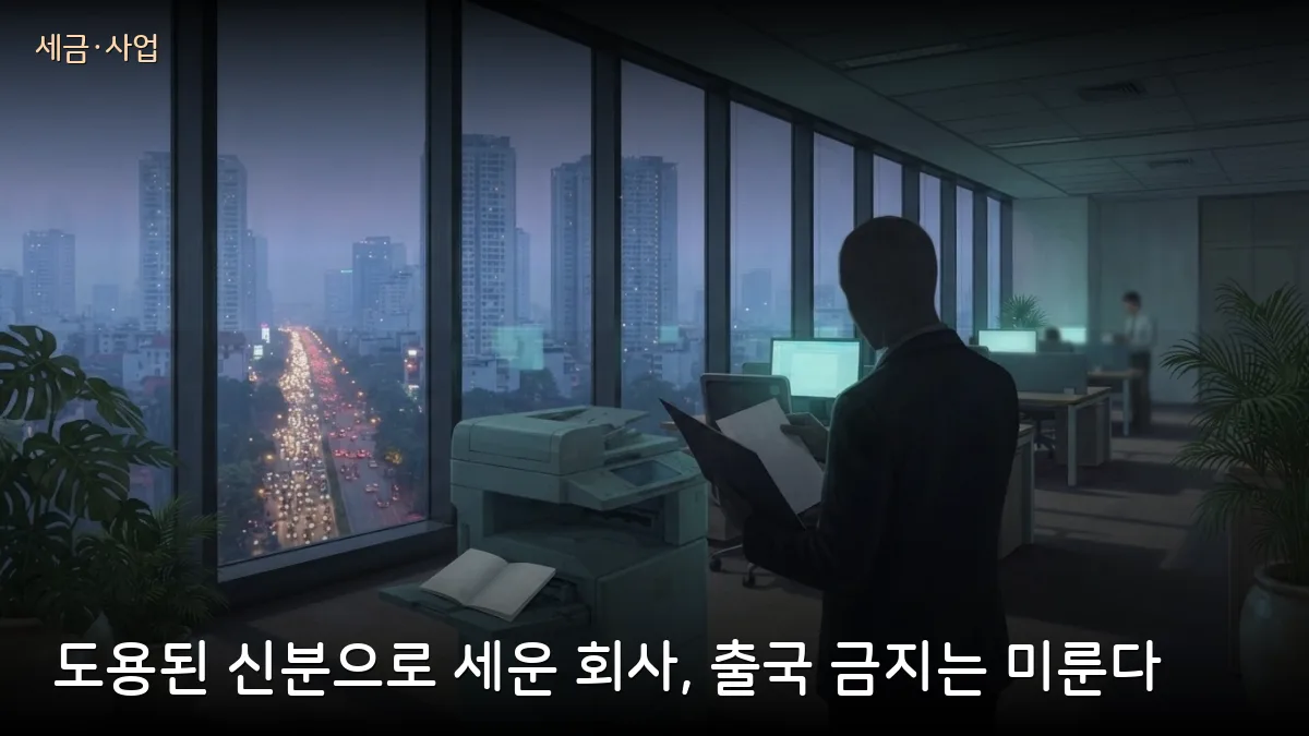 명의 도용돼 서류상 법인 대표가 된 사람, 출국 일시 정지 유예 추진…한국인 대표·투자자도 확인 필요